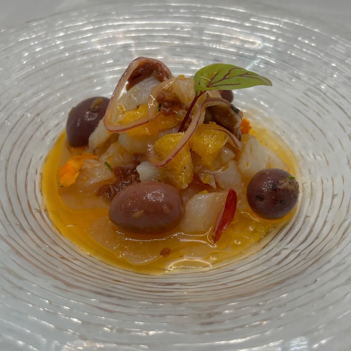 Catalan salt cod salad with orange and olives at La Estrella 1924